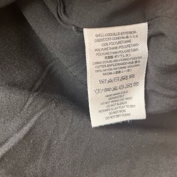 Free People black faux leather miniskirt,snap front closure,4 (see measurements) - Picture 4 of 7